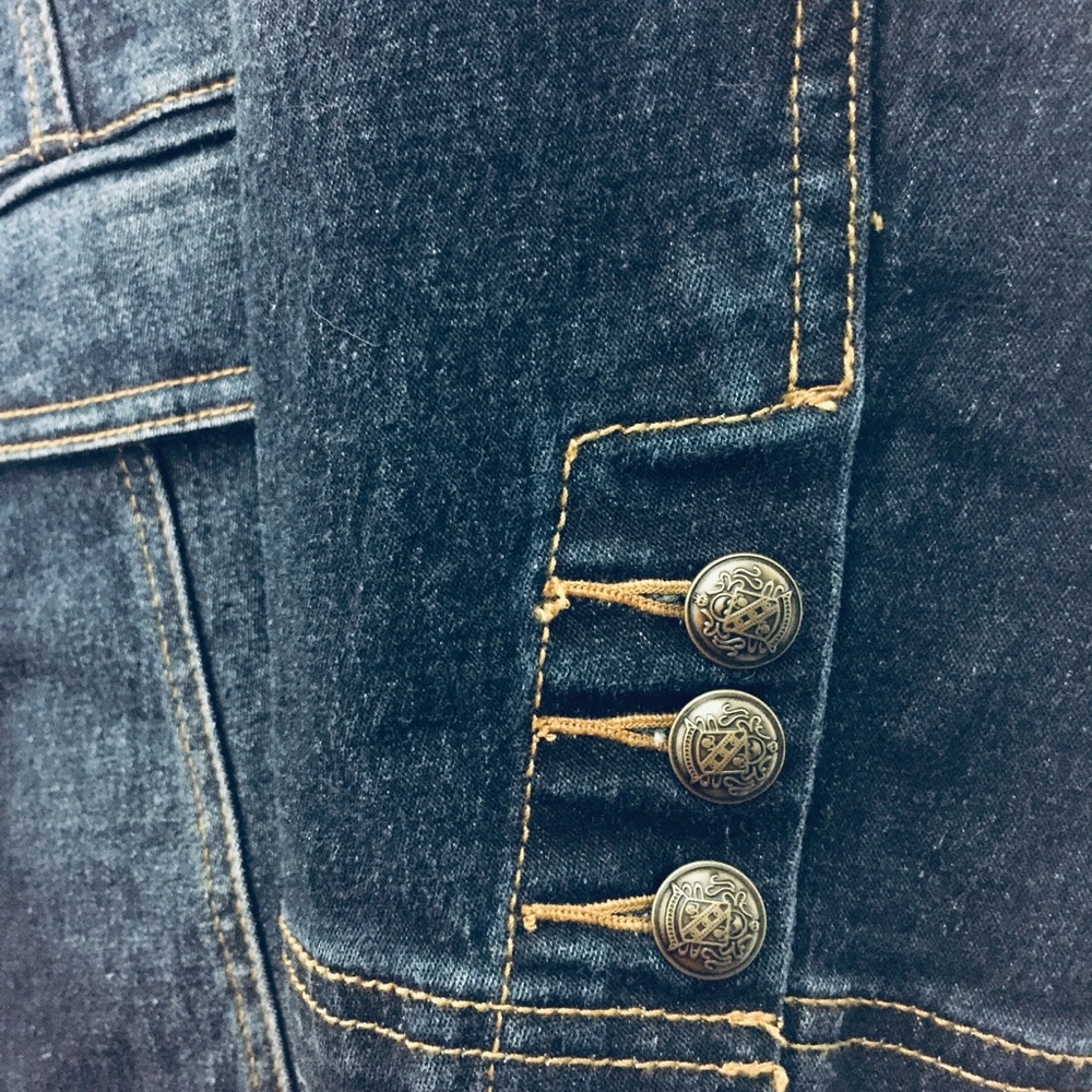 DG2 Diane Gilman Denim Blazer SZ XL - Picture 2 of 8